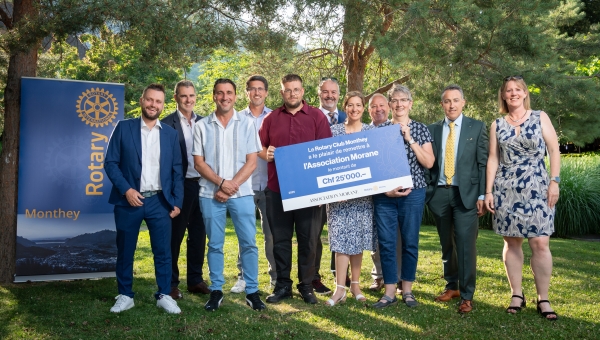 Le Rotary Monthey reverse 25'000 francs à l’association Morane
