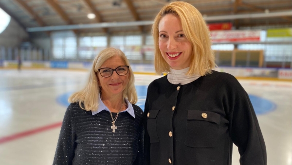 Retrouvailles sur la glace: Nys Meyer et Diane Bryois ont intégré le comité du club de patinage artistique de Monthey