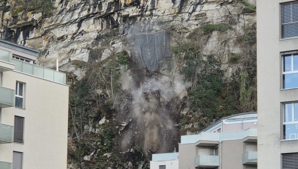 Collombey-Muraz: la Barme sécurisée après l’implosion contrôlée d’un pan de falaise