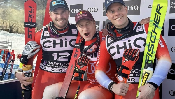 Ski alpin - Coupe du monde: Arnaud Boisset aux portes des points, triplé suisse sur le podium à Garmisch