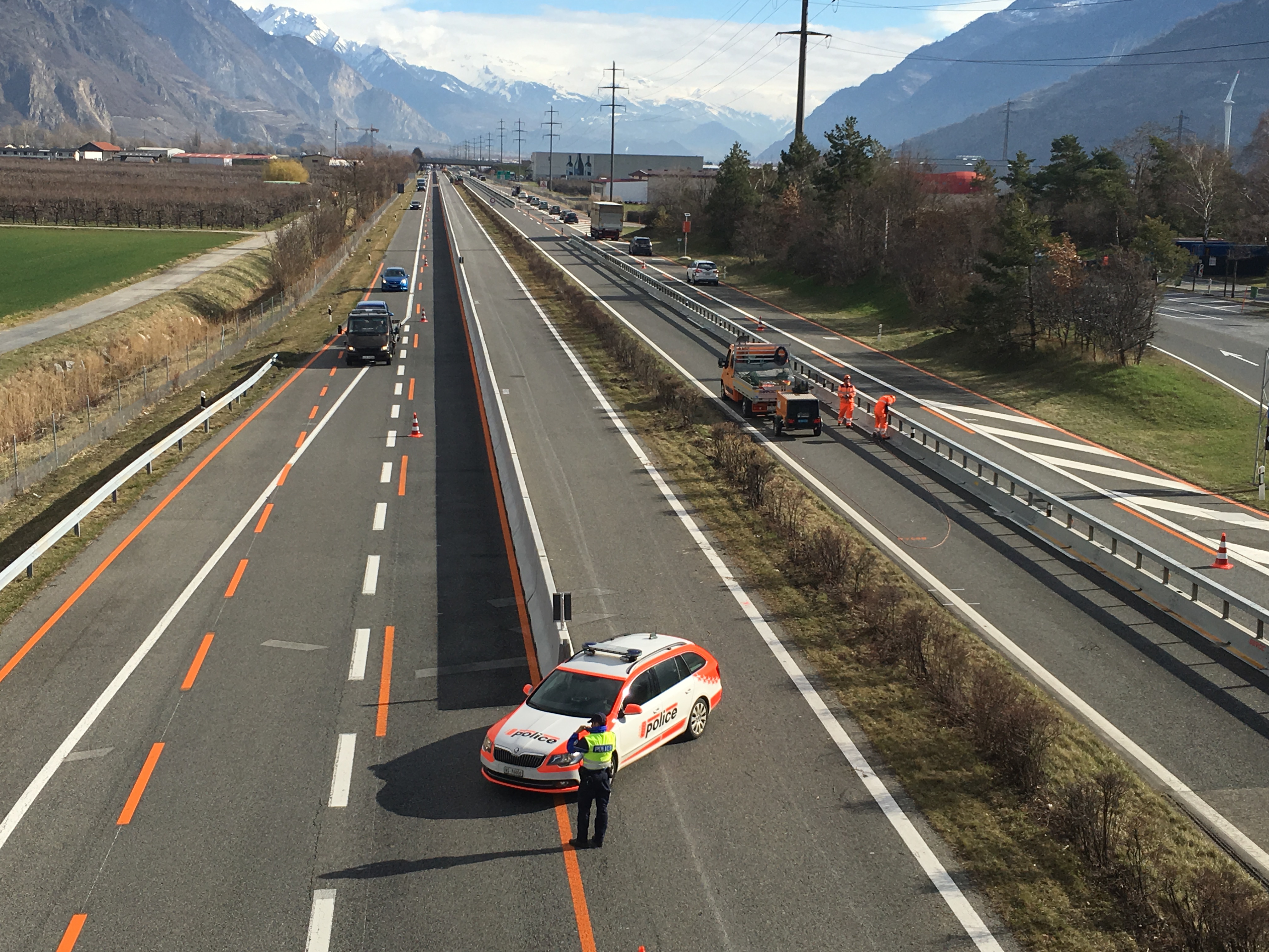 Les automobilistes sont invités à lever le pied aux abords du chantier de l'A9