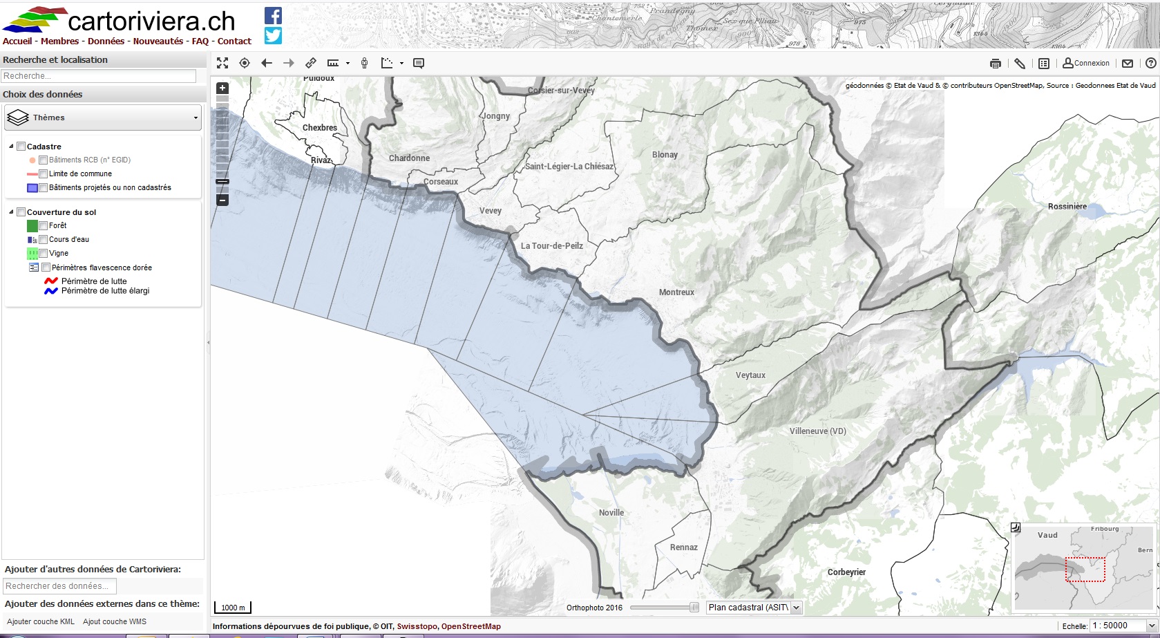 De nouvelles images aériennes de la ville de Vevey sont disponibles sur Cartoriviera