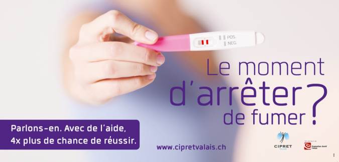 Le CIPRET-Valais lance la troisième phase de sa campagne "Grossesse sans tabac"
