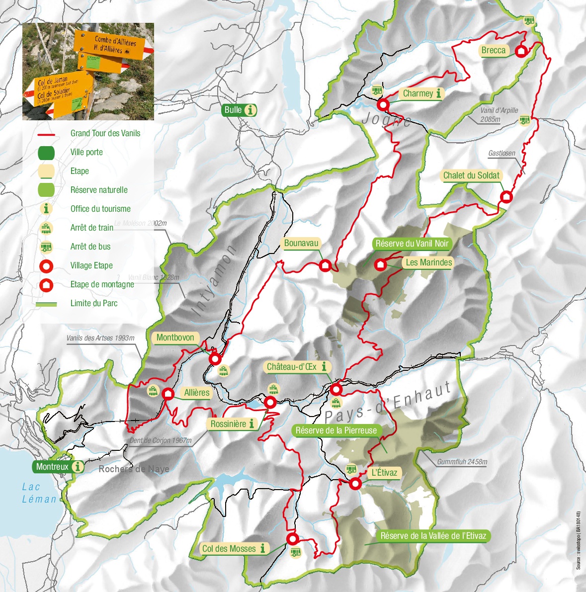 Trois itinéraires dans le Parc Gruyère Pays-d’Enhaut