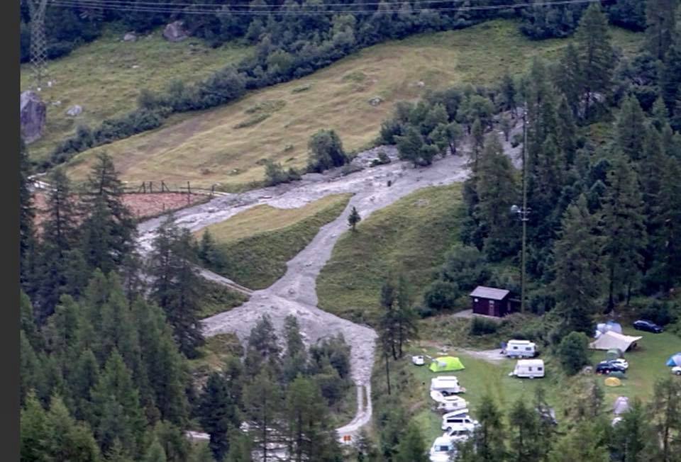 Un violent orage a conduit à la fermeture du camping d'Arolla hier soir