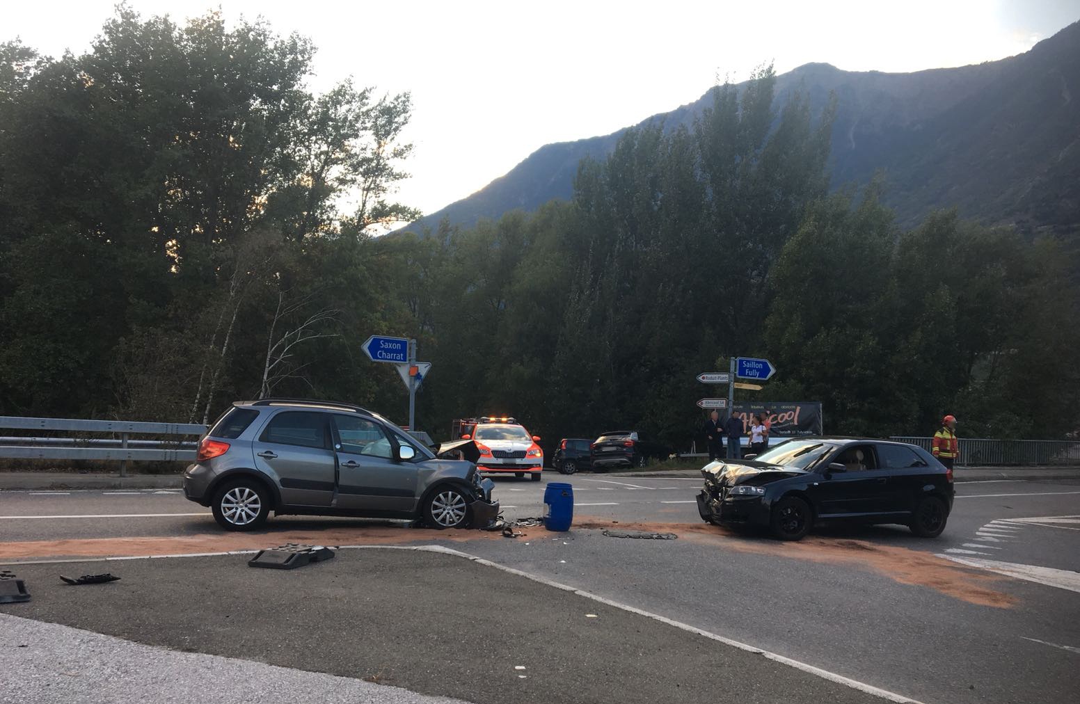 Deux personnes ont été blessées dans un accident de circulation vers Fully