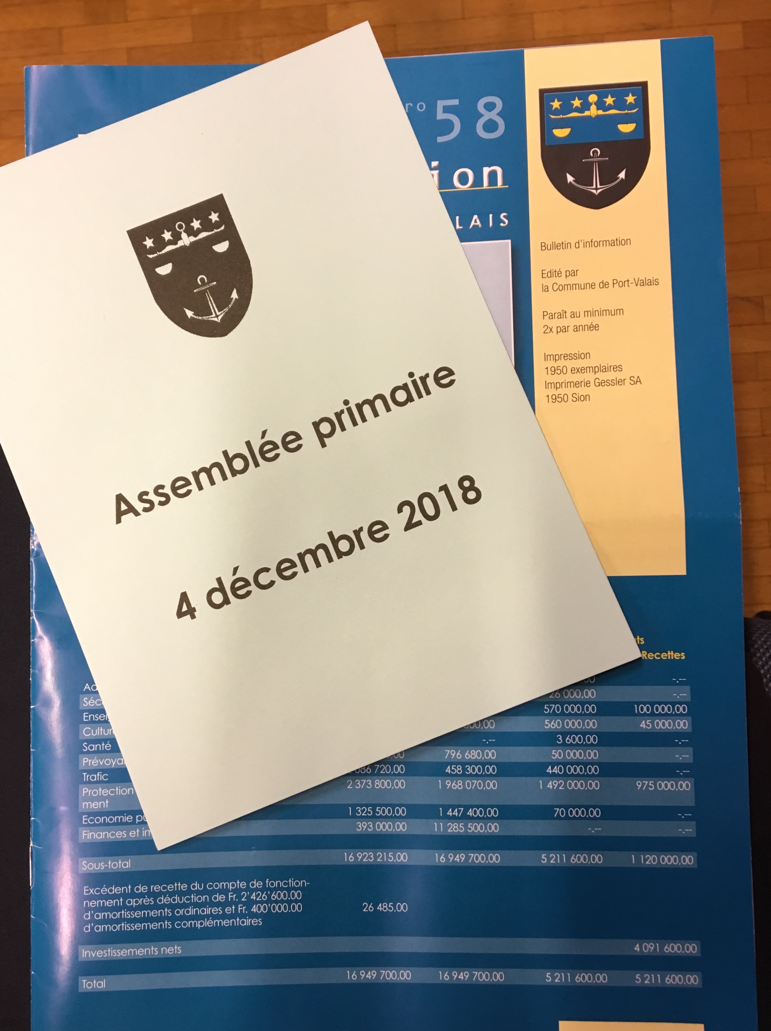 Port-Valais donne son aval au projet de budget 2019