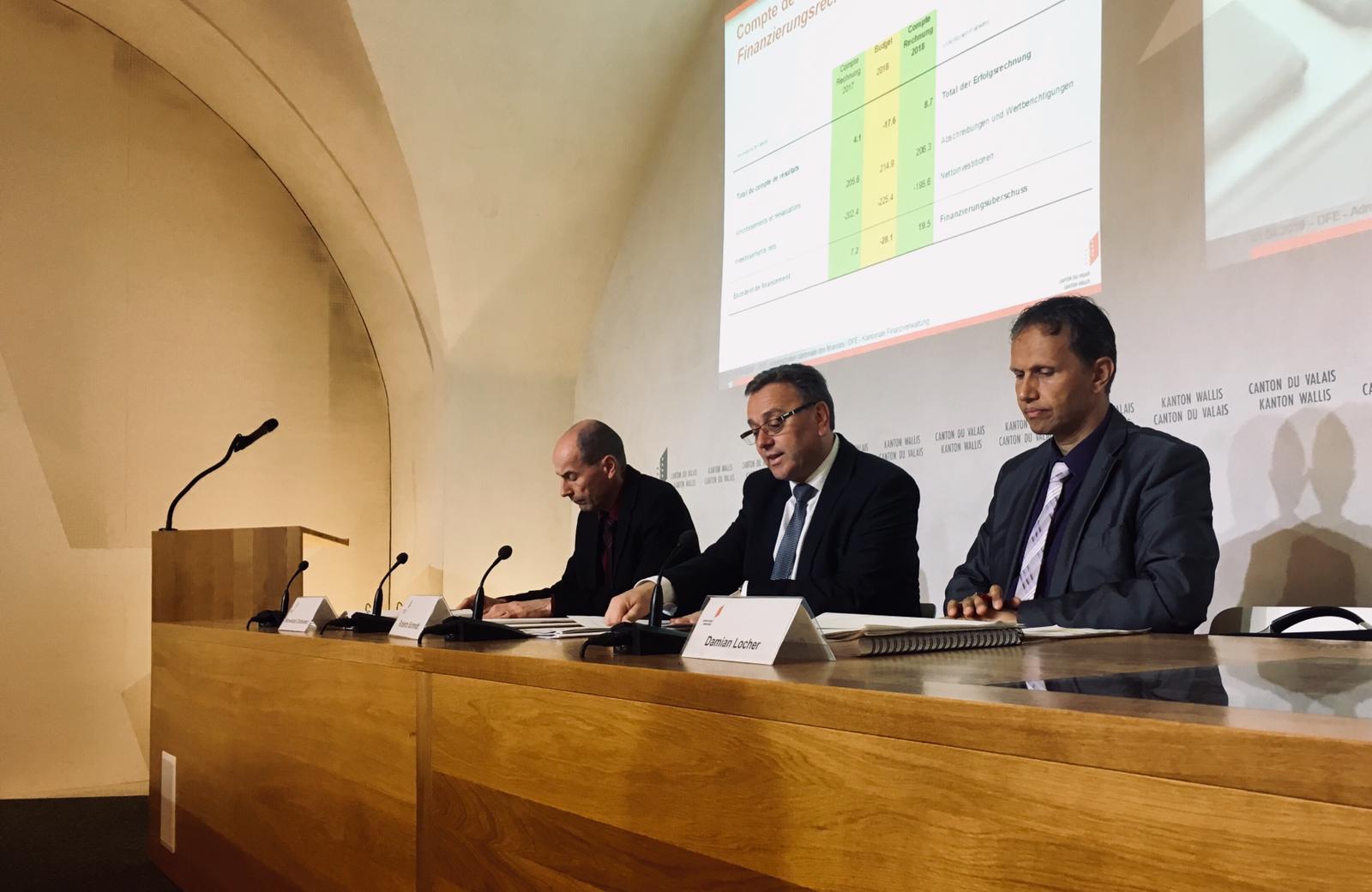 Le compte 2018 de l'Etat du Valais marqué par des recettes exceptionnelles