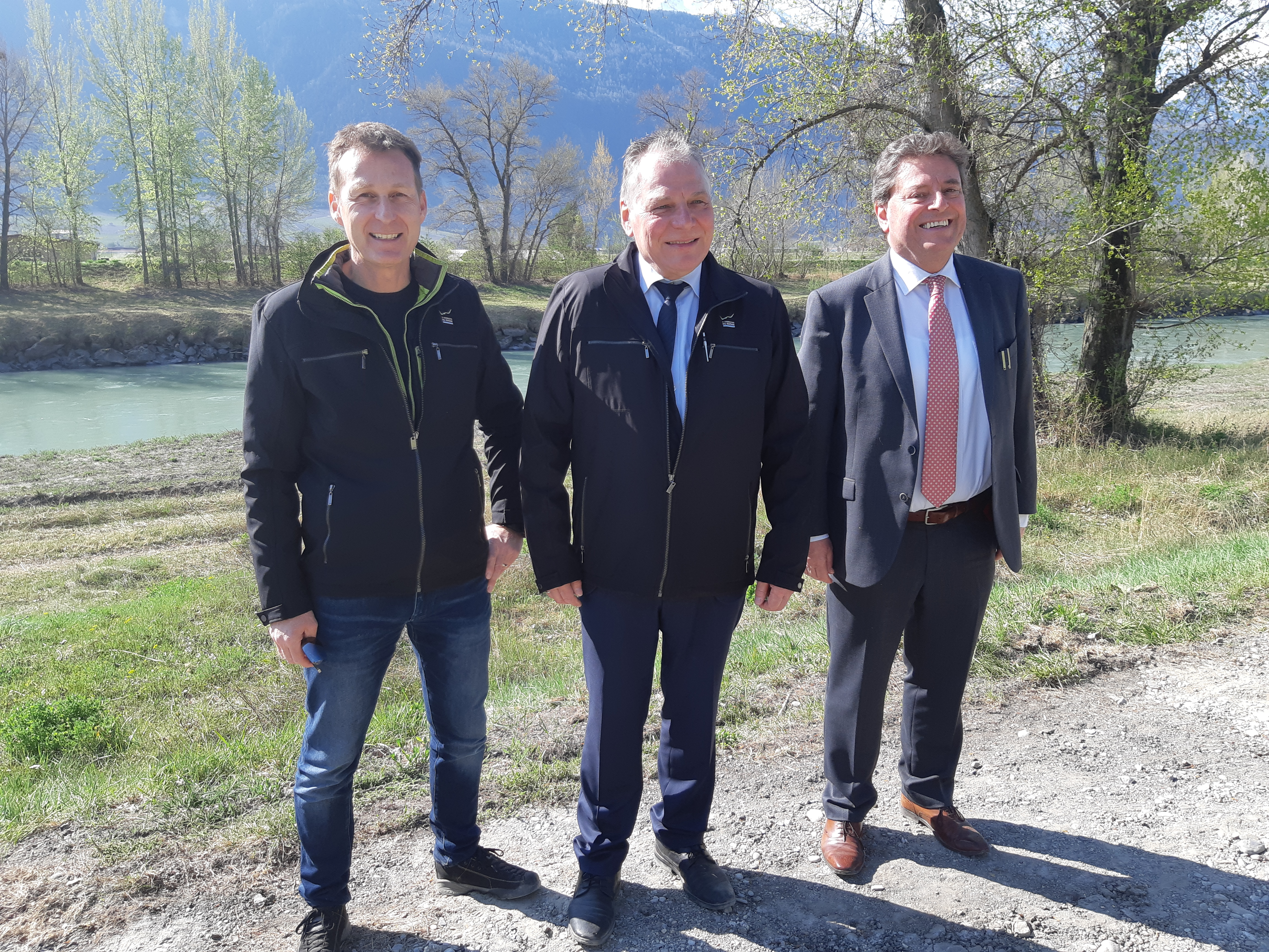 Les premiers travaux 2019 de la troisième correction du Rhône ont été lancés en Valais