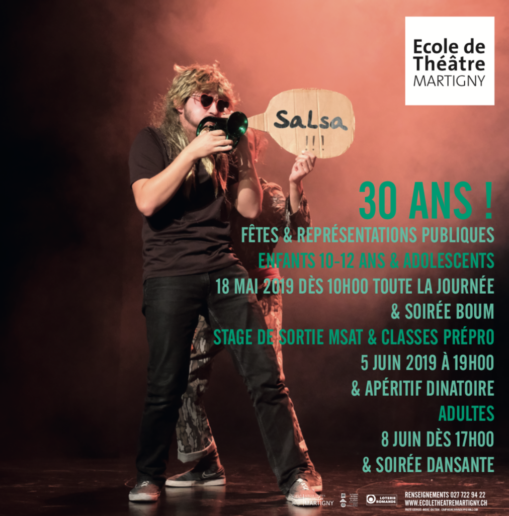 L'école de théâtre de Martigny souffle ses 30 bougies