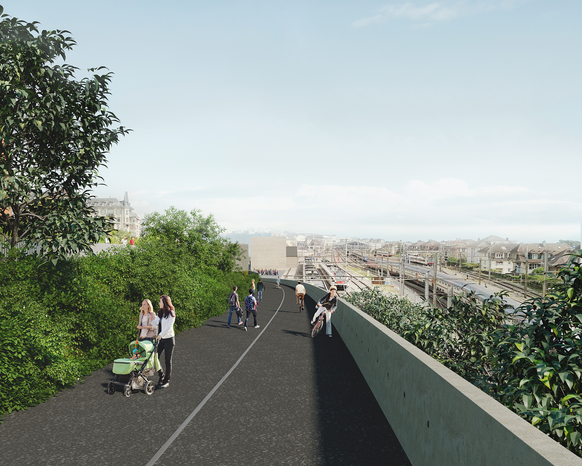 Le quartier des arts de Lausanne intègre la nature et la mobilité douce
