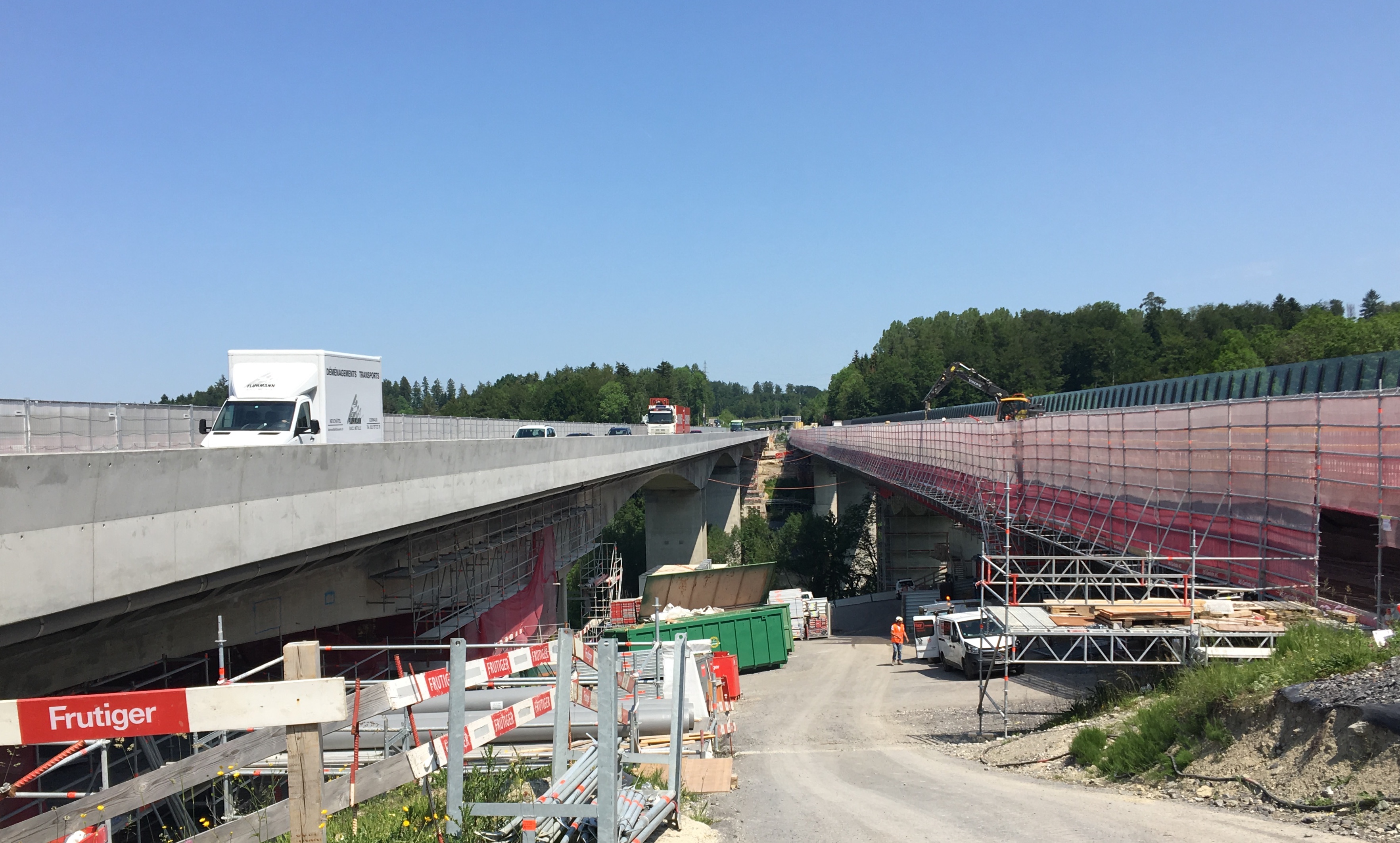 Travaux sur l'A9: dernier coup d'accélérateur pour le chantier des ponts sur la Paudèze