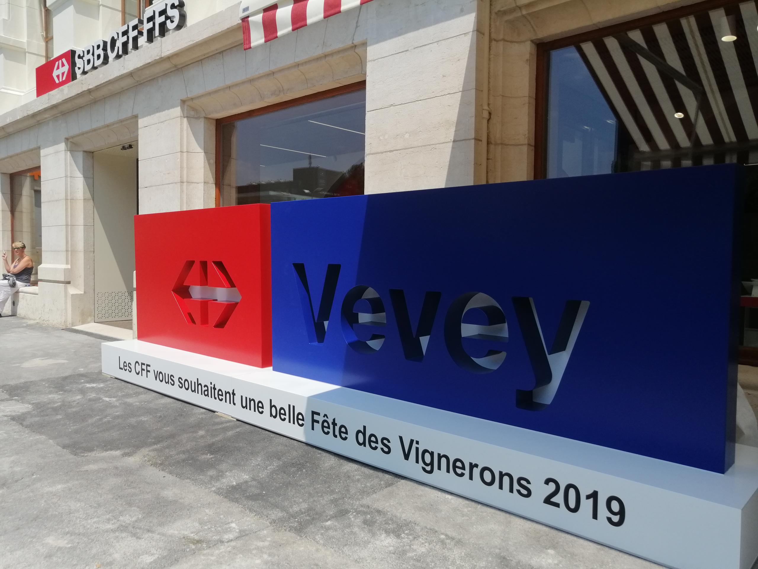 La gare de Vevey est fin prête pour la Fête des Vignerons
