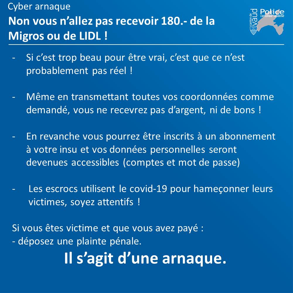 Arnaque : de faux bons d'achats offerts par Migros ou Lidl via WhatsApp