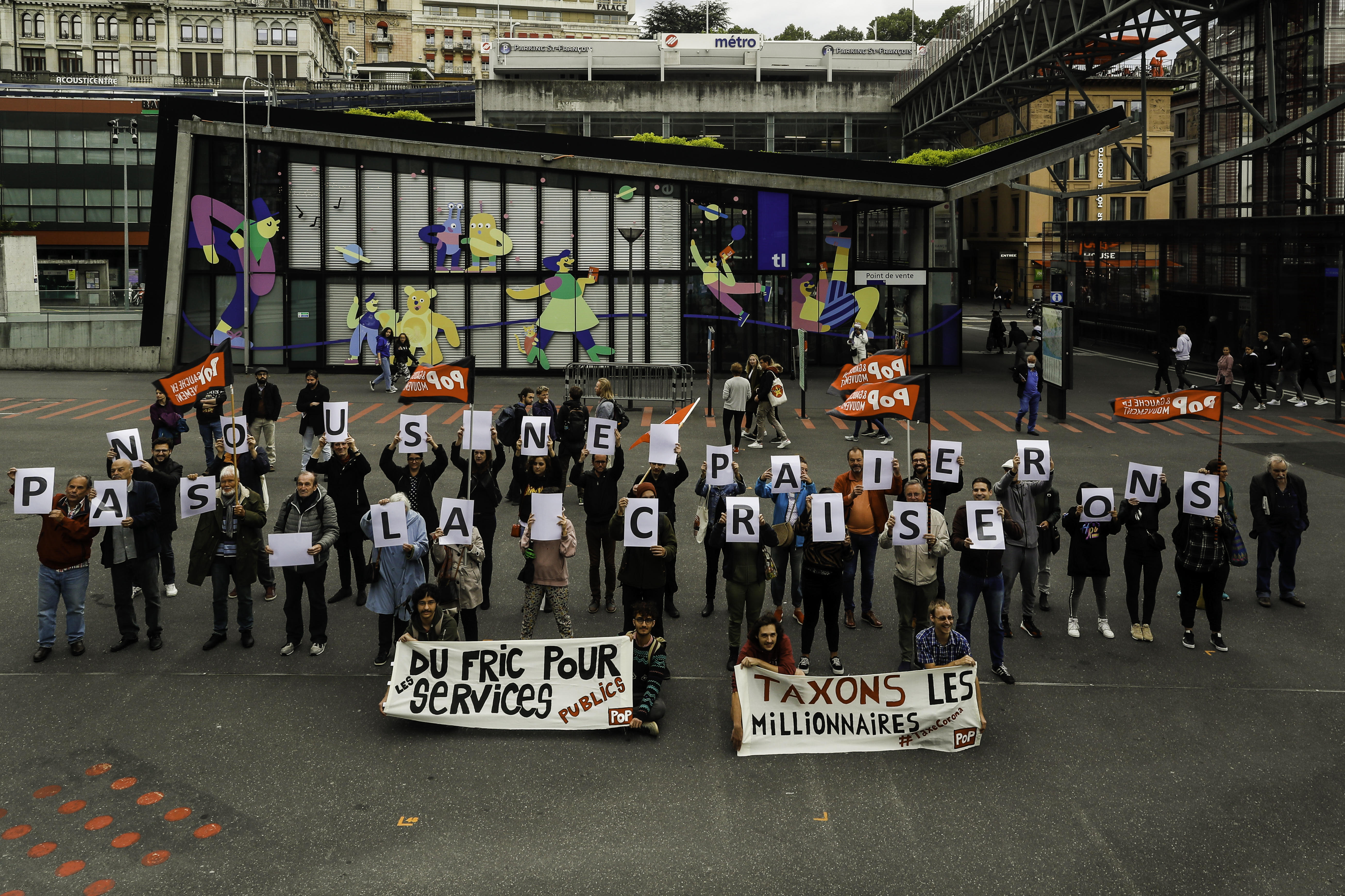 Flashmob du POP vaudois à Lausanne