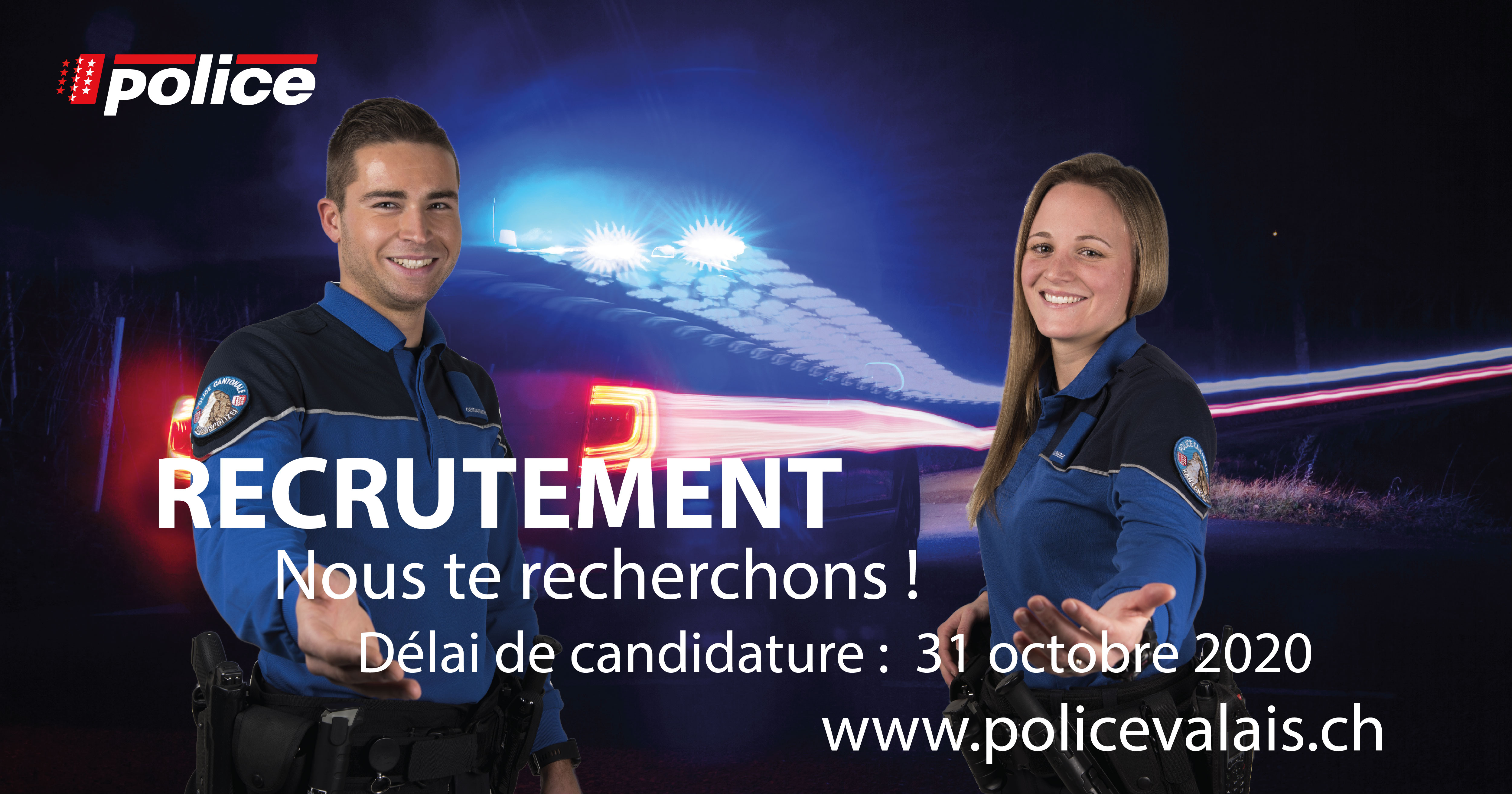 La police cantonale valaisanne lance sa campagne de recrutement
