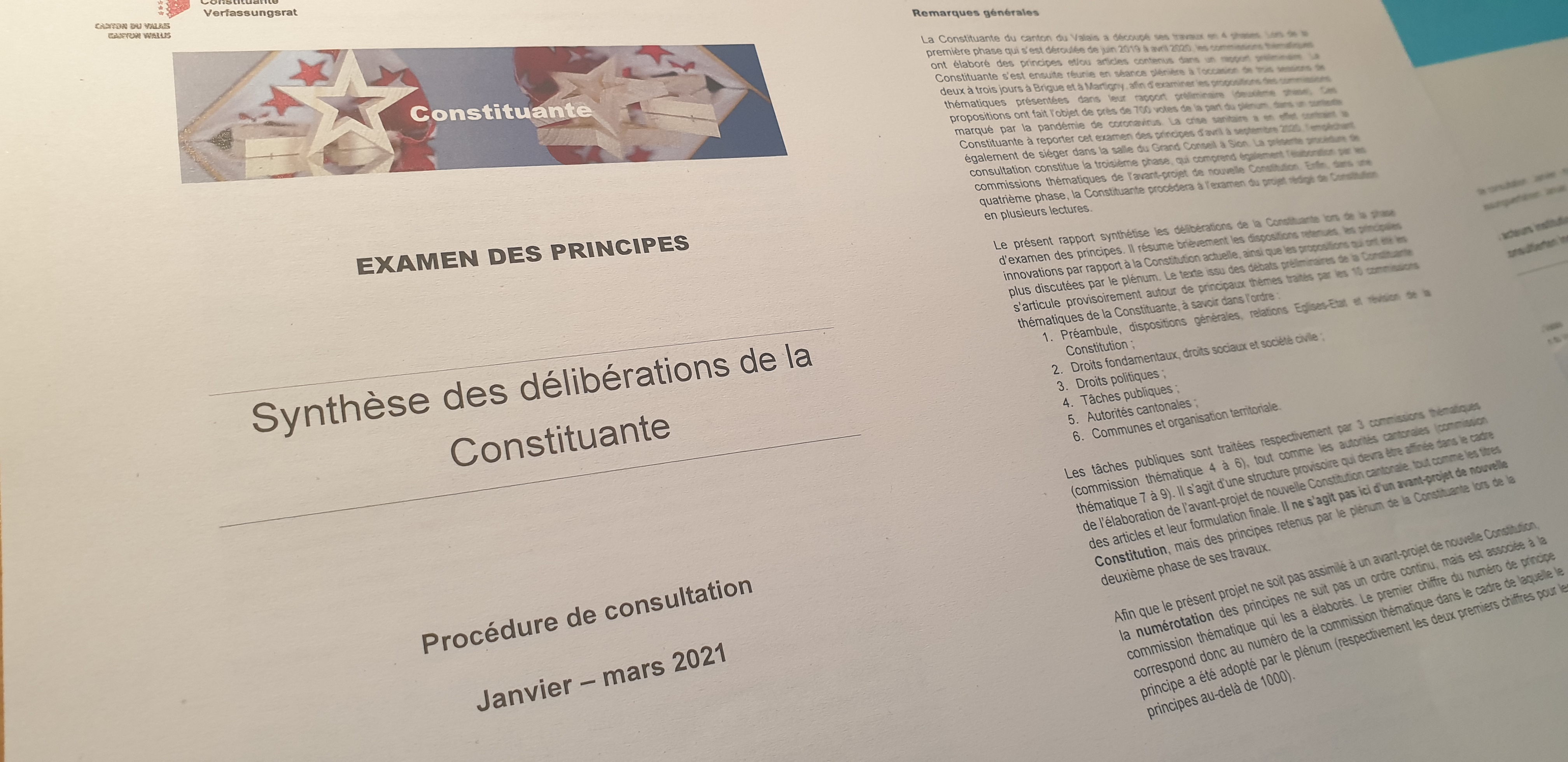 Constituante valaisanne: Etes-vous d'accord avec les principes discutés? Donnez votre avis!