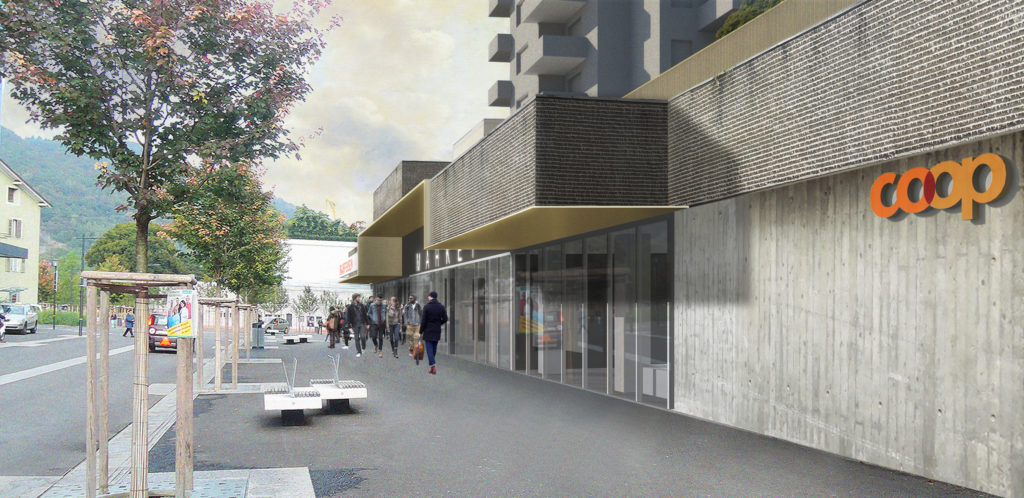 La transformation du bâtiment du Market à Monthey a démarré
