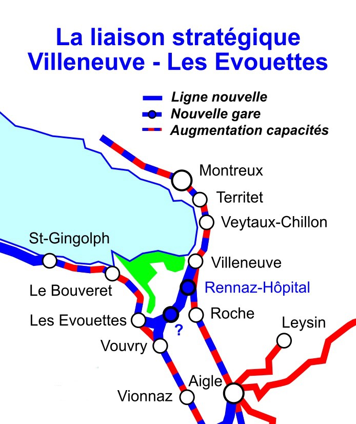 Pour une liaison ferrée entre Villeneuve, Rennaz et le Bouveret