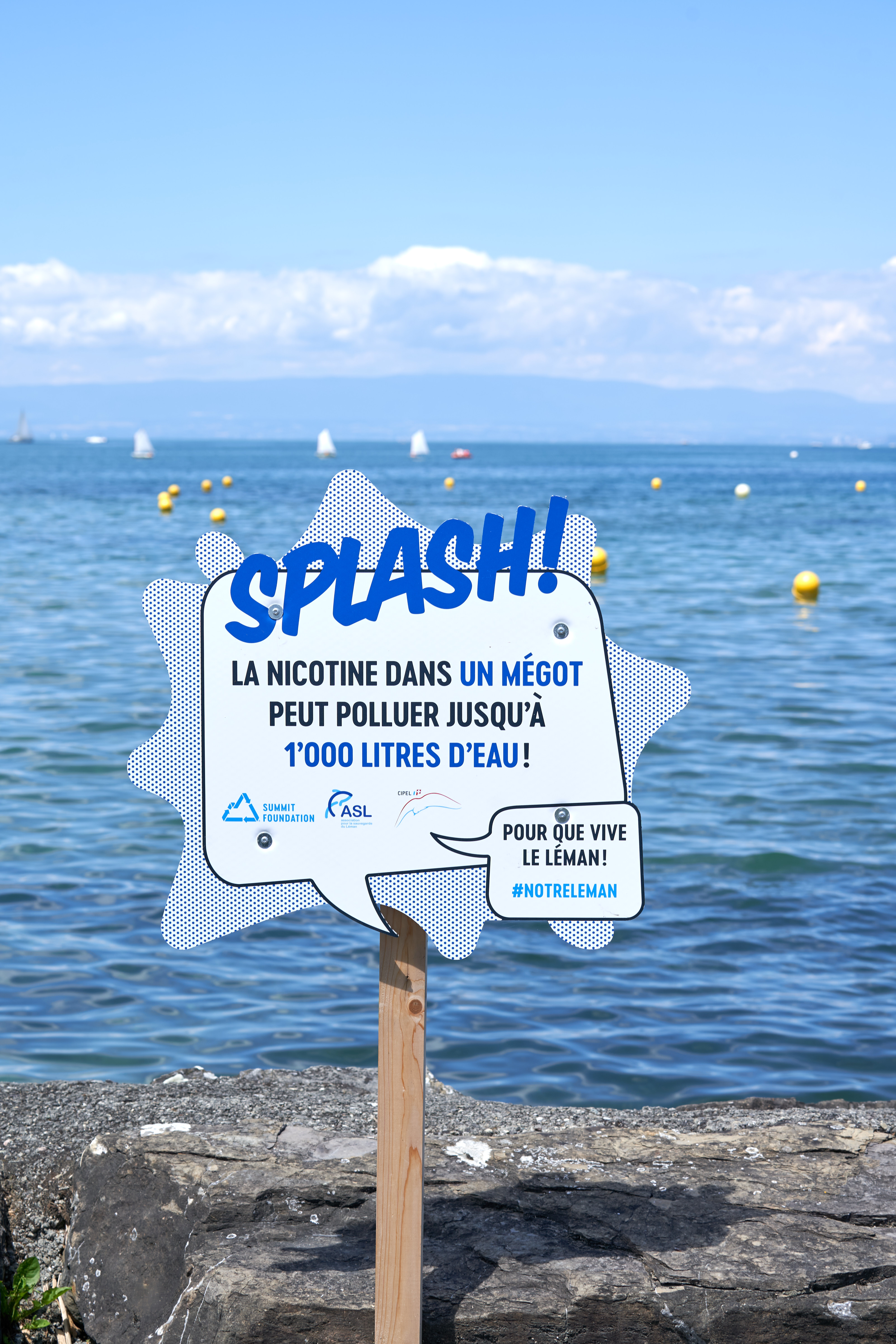 Halte aux mégots dans le Léman