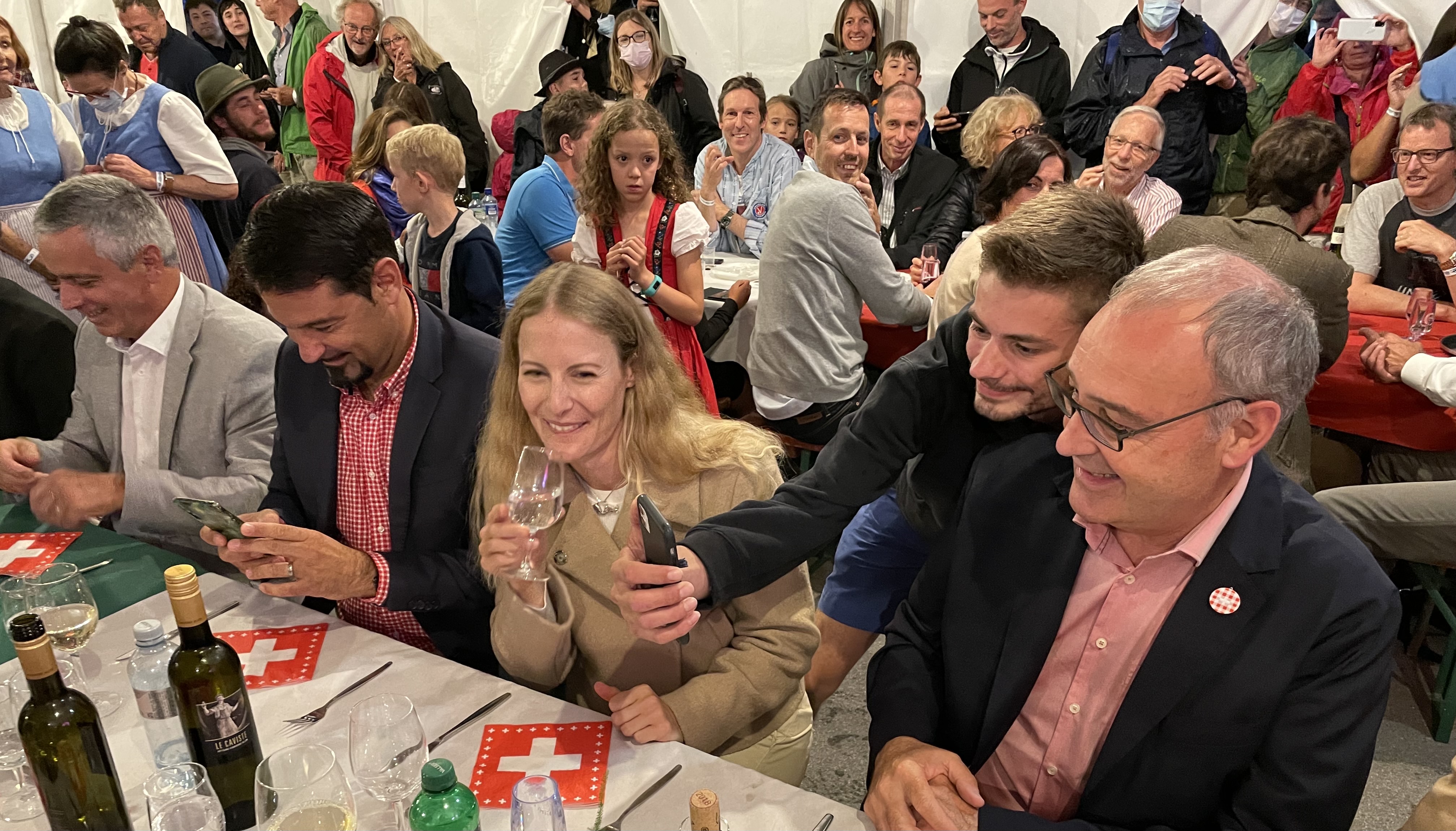 Le président de la confédération Guy Parmelin a prononcé un discours à Villars pour la fête nationale