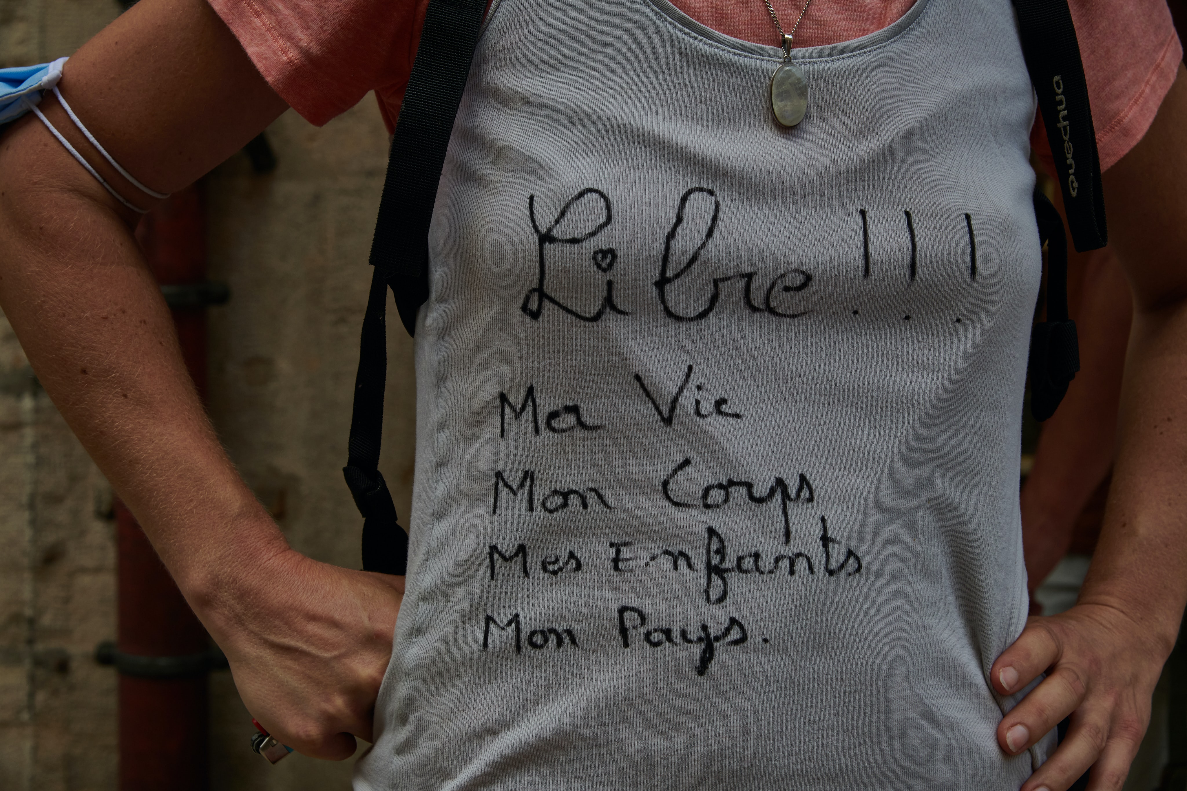 Manifestation contre les mesures anti-Covid-19 à Brigue