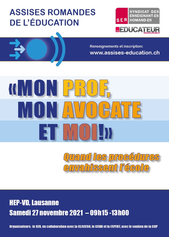 Judiciarisation de l'école au programme des Assises romandes de l'éducation