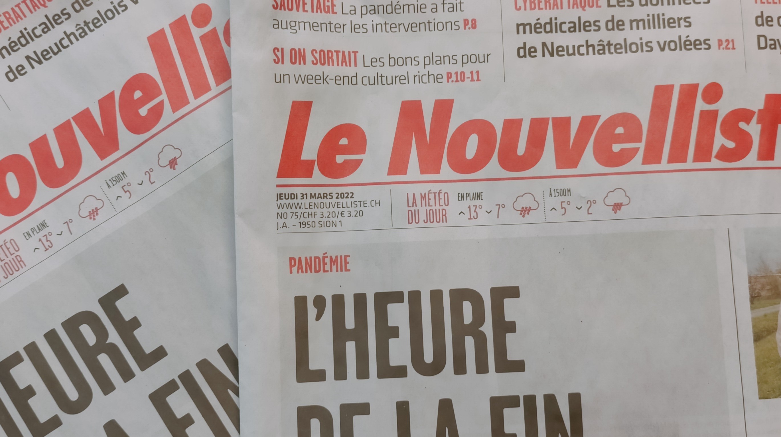 Impressum craint "pour la diversité journalistique et l'emploi" en Valais