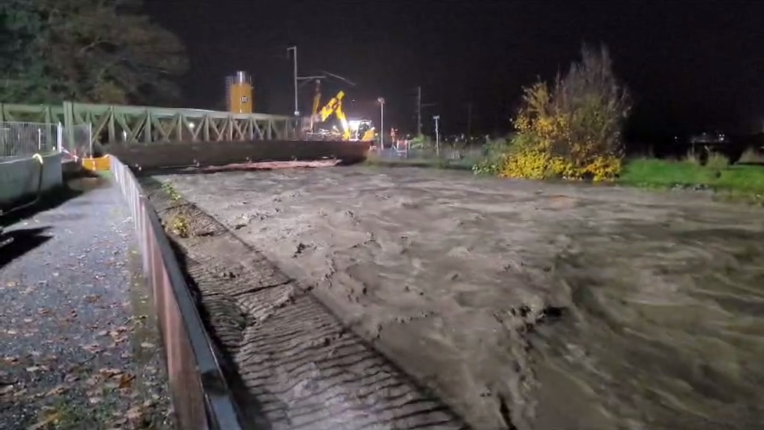 Intempéries: le trafic ferroviaire totalement interrompu entre Monthey et St-Maurice