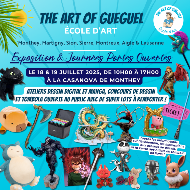 Monthey : l'école de dessin ''The Art of Gueguel'' présente sa seconde exposition