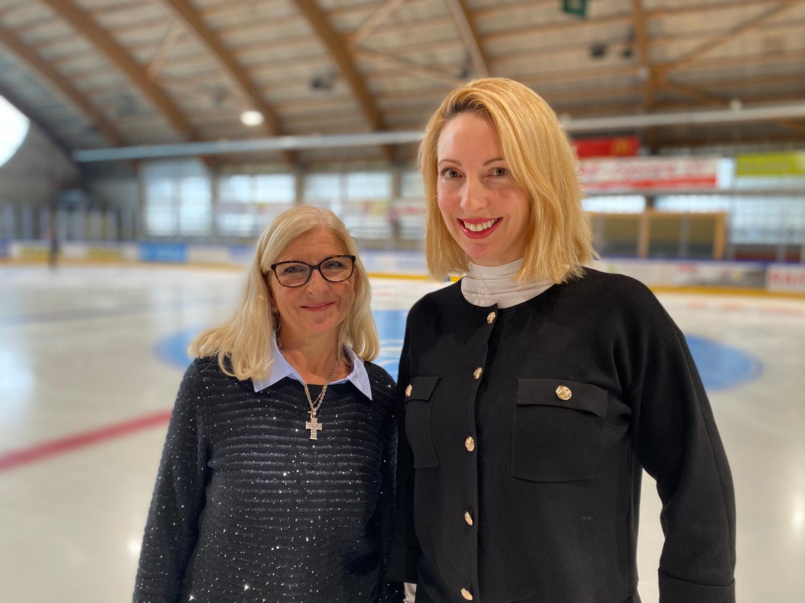 Retrouvailles sur la glace: Nys Meyer et Diane Bryois ont intégré le comité du club de patinage artistique de Monthey