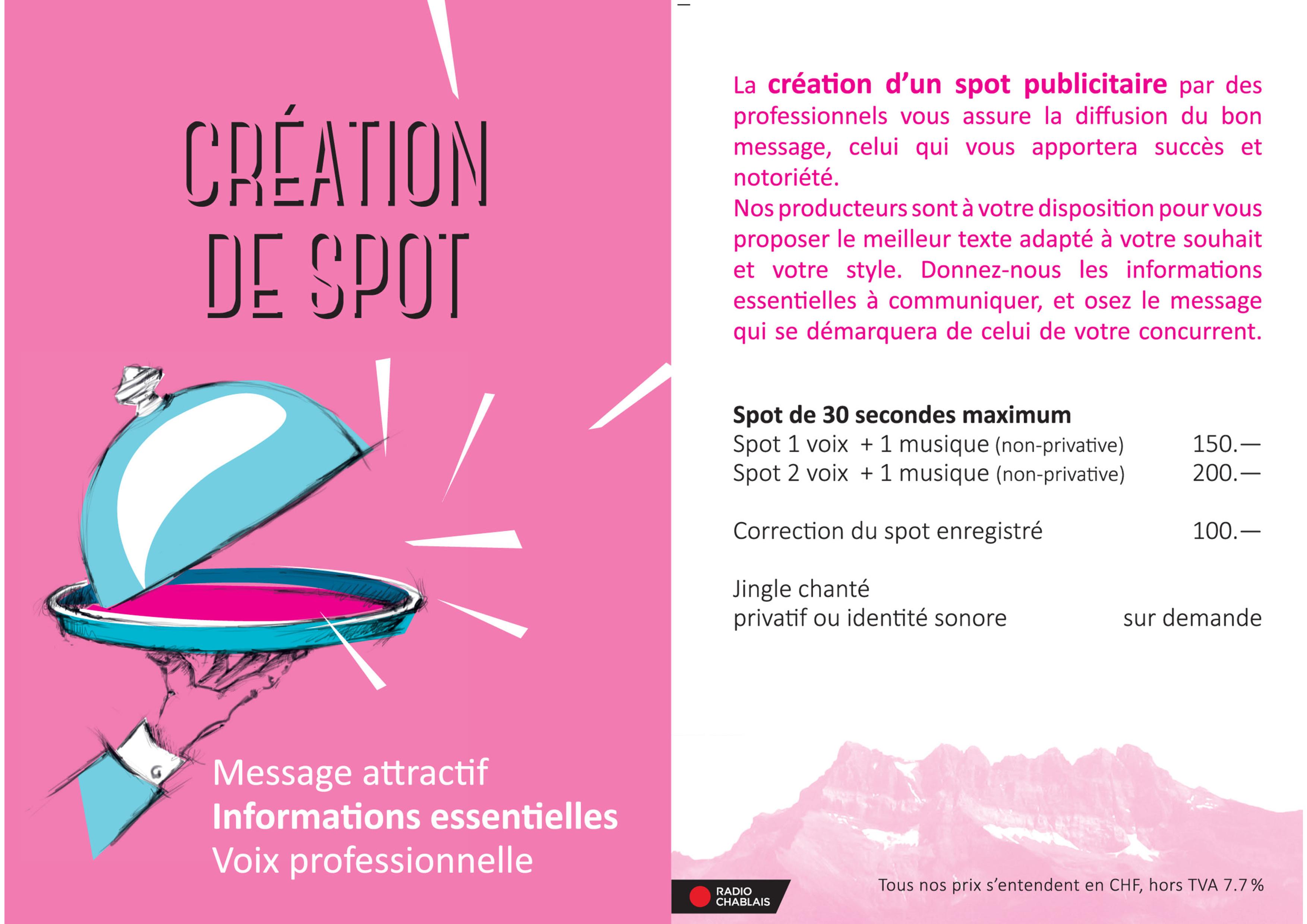 Création de spot